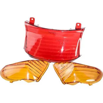 Zadní světlomet sklo kryt zadního světla skútr - oranžové blinkry - YUKI, Kentoya, Kingway a další