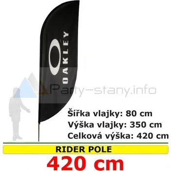 Vlajka Reklamní vlajka Rider pole 420cm