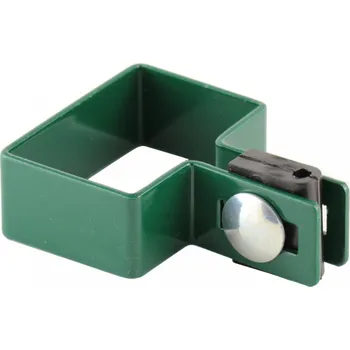 Příslušenství pro plot Příchytka/objímka panelu na sloupek 60x40 mm SADA, koncová, zelená