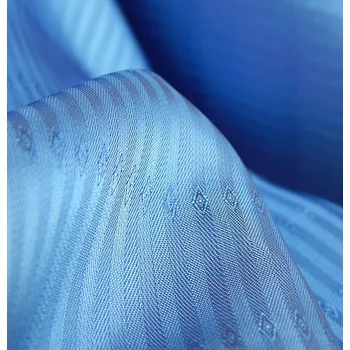 HEDVA ČESKÝ BROKÁT Podšívková látka Hesenka PRUHY Barevná varianta: modrá