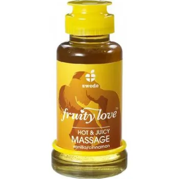 Masážní přípravek Swede Fruity Love masážní olej Vanilka-Skořice 100 ml