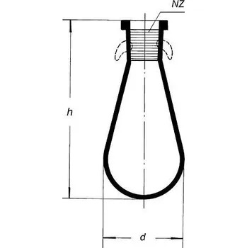 Baňka kapkovitá s NZ, SIMAX, Objem [ml]: 250