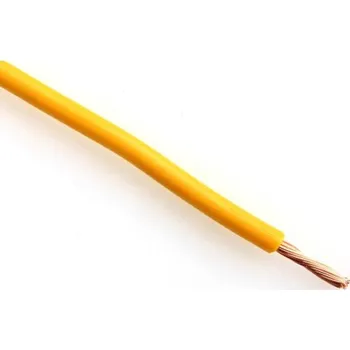 elektrický kabel CYA 1, 5 H07V-K 1, 5 žlutý