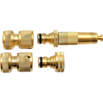Zavlažování Sada na připojení zahradní hadice 3/4" k vodovodnímu řadu mosazná s tryskou