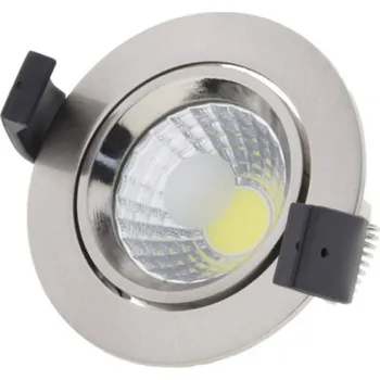 Bodové svítidlo LED COB podhledové svítidlo inox 8W kruh neutrální bílá