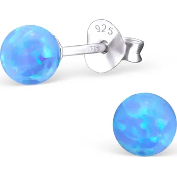 Náušnice Olivie Stříbrné kuličky s opálem 1295 Ag 925; ≤0,40 g.