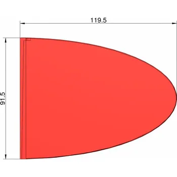 RC model ostatní Klima stabilizátor typu elipsa (červený)