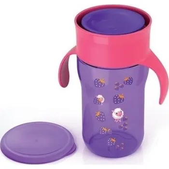 Kojenecká láhev Avent První skutečný hrneček 340 ml fialový