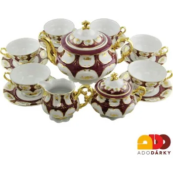 Čajová souprava Čajová souprava Rubín (Porcelánový čajový/kávový servis SON 0436)