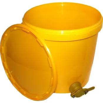 Nádoba na stáčení 25/40 kg s ventilem - žlutá