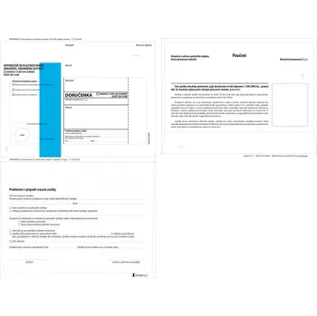 Obálka Doručenka C5 162x217 modrý pruh, samolepicí s krycí páskou, s poučením, 1 000 ks