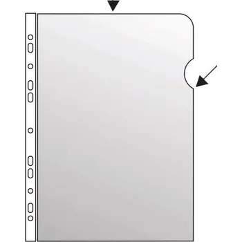 Kancelářské potřeby Obal závěsný L/U A4, 150 mic, čirý, 100 ks