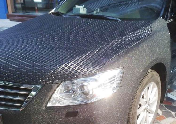 FLASH FOLIE 4D ČERNÁ tvarovatelná - KOČIČÍ OČI IMITACE 152cm x 1,5m