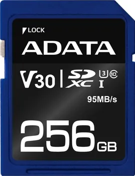 Paměťová karta ADATA Premier Pro SDXC 256 GB UHS-I U3 (ASDX256GUI3V30S-R)