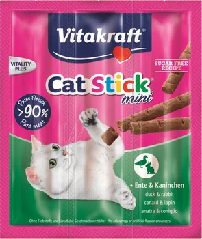 Pamlsek pro kočku Vitakraft Cat Stick Mini Duck/Rabbit 3 ks