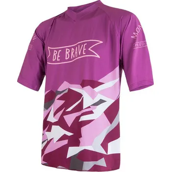 cyklistický dres Sensor Cyklo Brave fialový pánský dres s krátkým rukávem