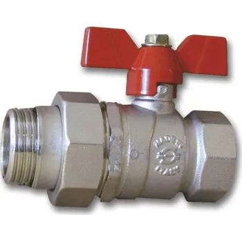 Vodovodní kohout Ivar CS Kulový kohout s motýlkem a šroubením FM, pitná voda - FIV.8373 R