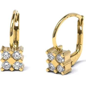 Náušnice Náušnice ze žlutého zlata s diamanty J-29936-18 (J-29936-18 - POŠTOVNÉ ZDARMA!!)