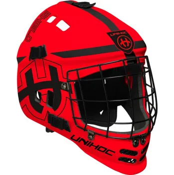 Florbalová maska Unihoc Goalie Mask Shield Neon Red/Black