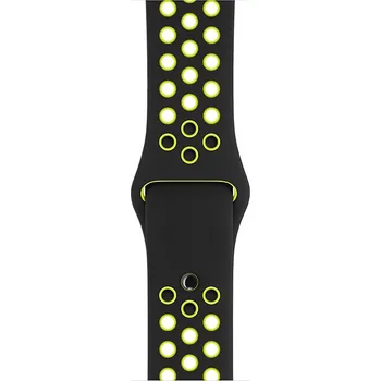 Řemínek na hodinky Apple Watch Sport Band Nike 42 mm, Black/Volt
