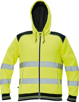 pracovní bunda CERVA Knoxfield Hi-Vis reflexní mikina s kapucí žlutá
