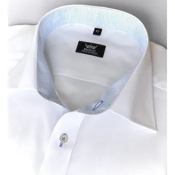 Pánská košile HEDVA ČESKÝ BROKÁT Košile COMBI bílá Velikost: 43, Fazóna: Elegant, Barevná varianta: bílá