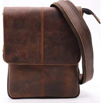 Kožená klopová taška přes rameno GO-LUCK KZ-8713