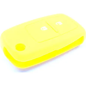 Zabzepeční vozidel Silikonový obal na klíč VW Škoda Seat - barva žlutá - dvě tlačítka
