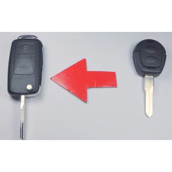 Autoklíč klíč VW SEAT AUDI VW PŘESTAVBA NA FLIP 2 tlačítka