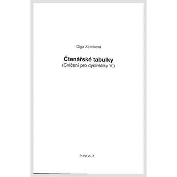Český jazyk Čtenářské tabulky (Cvičení pro dyslektiky V.)
