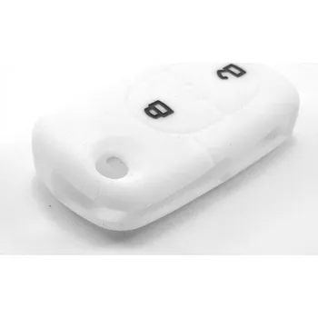 Zabzepeční vozidel Silikonový obal na klíč Audi - barva bílá - 2 tlačítka