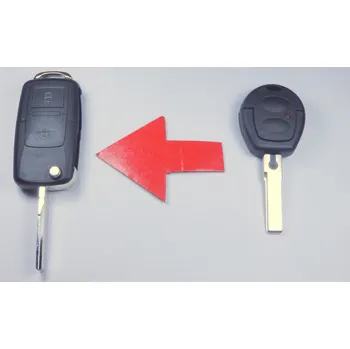 Autoklíč klíč VW SEAT AUDI VW PŘESTAVBA NA FLIP 2 tlačítka HU66
