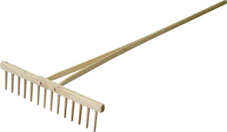 Hrábě dřevěné, s dřevěným hřebenem