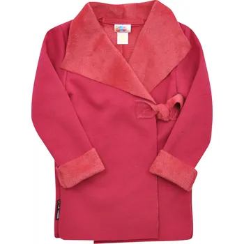 Kojenecká bunda dívčí vínový zavinovací kabátek