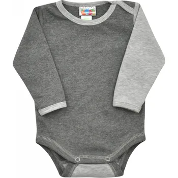 Kojenecký body antracit bavlněné body Happy Monkey