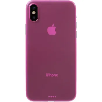 Plastový ultratenký matný zadní kryt pro Apple iPhone XS / iPhone X - růžová