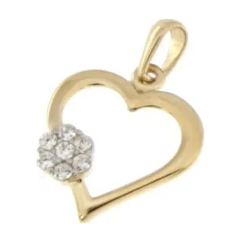 Přívěsek Zlatnictví U Kostela Zlatý přívěsek srdíčko PDD01099 284637260
