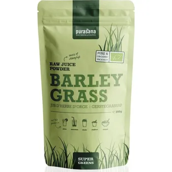 Přírodní produkt Purasana Barley Grass Raw Juice Powder BIO 200 g