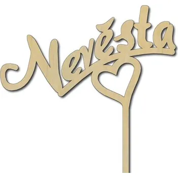 Jmenovka na stůl Pelisport Dřevěný Zápich Nevěsta 02