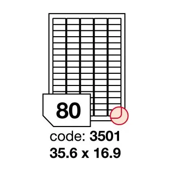 Speciální papír Samolepící etikety Rayfilm Office 35,6x16,9 mm 100 archů, inkjet, R0105.3501