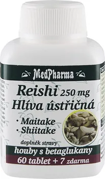 Přírodní produkt MedPharma Reishi 250 mg Hlíva ústřičná 67 tbl.