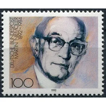 Poštovní známka (1992) MiNr. 1584 ** - Německo - M. Niemöller (1892-1984), evangelický teolog