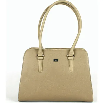 Kabelka Dámská dvousekční kabelka na rameno David Jones CM3776 zelenohnědá (khaki)| KabelkyproVas.cz