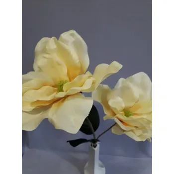 umělá květina Magnolie, 5 barev, Barva sv.žlutá P011