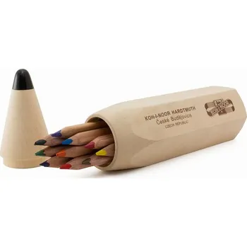 Kresba Trojhranné pastelky Koh-I-Noor v dárkové dóze 7004/10 (Dřevěná pastelka)