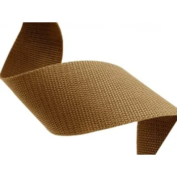 Popruh PP polypropylén 50 mm tmavě béžový, síla 1,3 mm, metráž 50 bm