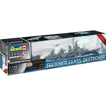Plastikový model Revell Fletcher Class Destroyer 1:144
