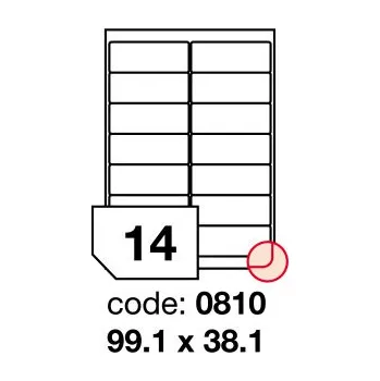 Samolepící etiketa Samolepící etikety Rayfilm Office 99,1x38,1 mm 100 archů, inkjet, R0105.0810