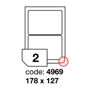 Samolepící etiketa Samolepící etikety Rayfilm Office 178x127 mm 100 archů, inkjet, R0105.4969