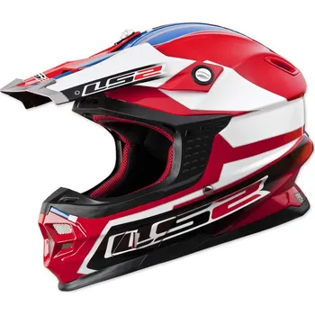 Helma na motorku Recenze LS2 MX456 Tuareg bílo-červená XXL